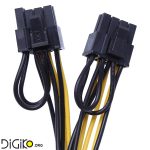 تبدیل برق 6 پین ماده به دو 2+6 پین نری