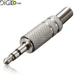 سوکت فیش AUX دو خط فلزی