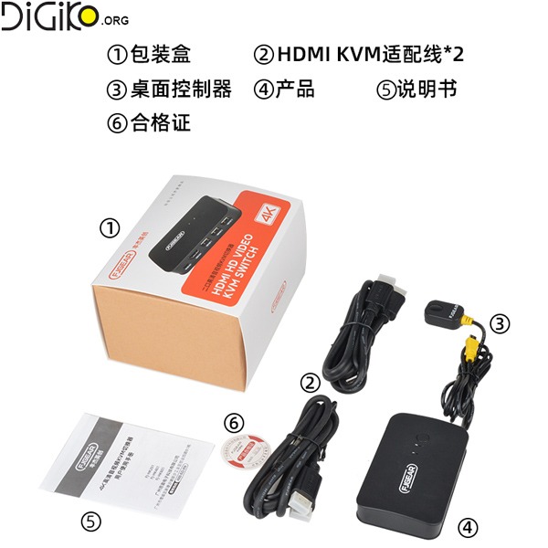 KVM سوئیچ 2 پورت HDMI+USB
