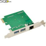 کارت تبدیل PCIE به USB 3.0 و RG45