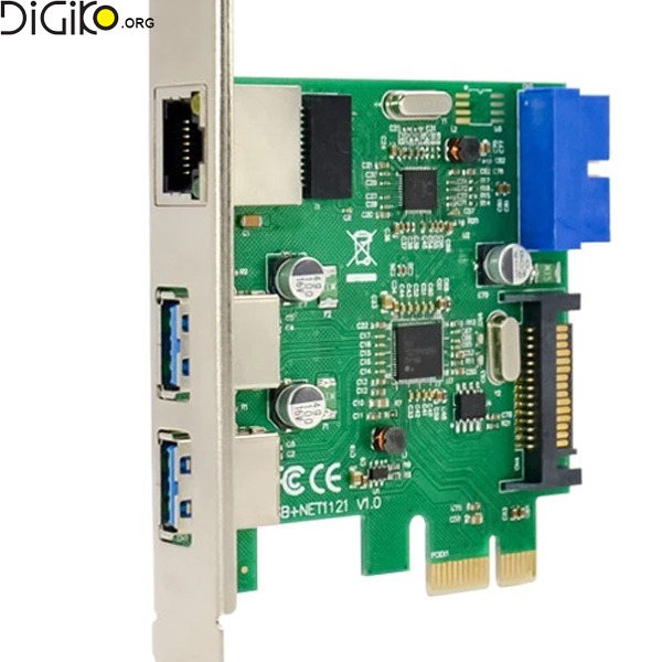 کارت تبدیل PCIE به USB 3.0 و RG45
