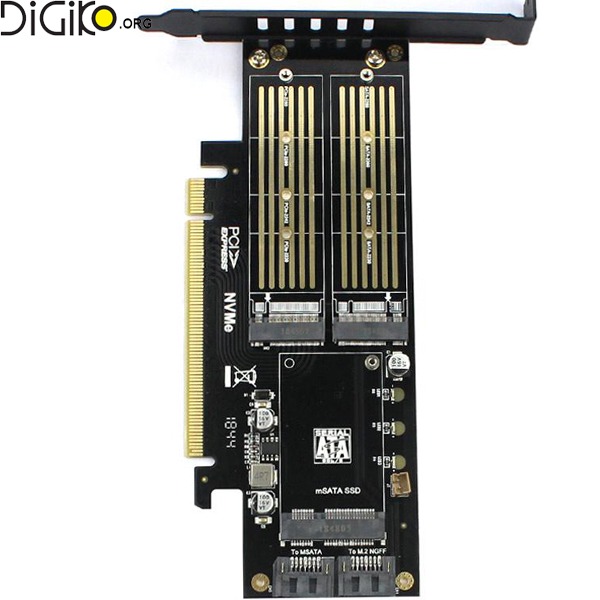 کارت تبدیل PCIE 16X به B-M KEY M2 +MSATA