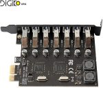 کارت تبدیل PCIE به 7 پورت USB3.0