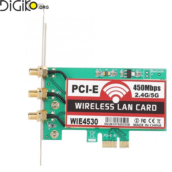 کارت شبکه PCIE بی‌سیم 450Mbps سه انتن
