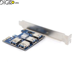 کارت تبدیل PCIE به 4 پورت USB3.0 مخصوص اتصال رایزر گرافیگ