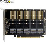 کارت تبدیل PCIE 16X به 5 پورت M2 B-KEY