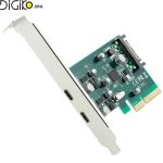 کارت تبدیل PCI-E X4 به 2 پورت TYPE-C