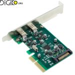کارت تبدیل PCI-E X4 به 2 پورت TYPE-C