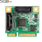 کارت تبدیل Mini PCI-E به 2 پورت SATA3.0