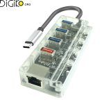 هاب USB3.0 با لن سرعت 1000 با پورت Type-c