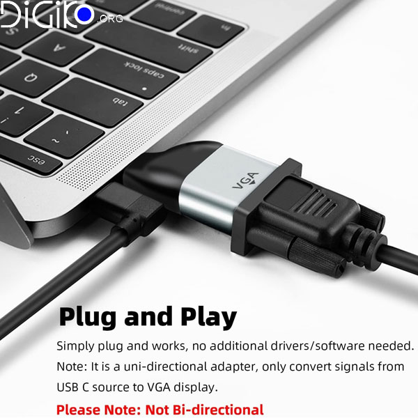 تبدیل تایپ سی به VGA مارک MINI TECH