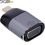 تبدیل تایپ سی به VGA + PD مارک MINI TECH