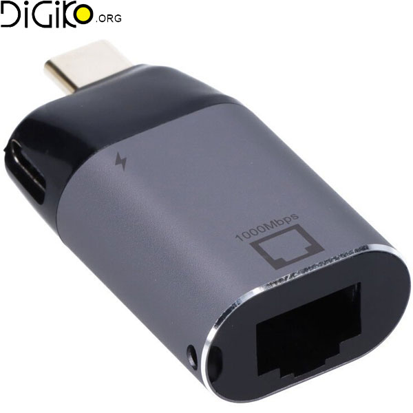 تبدیل تایپ سی به LAN GB + PD مارک MINI TECH