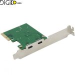 کارت TYPEC دو پورت با اسلت PCIE X4 مینی تک