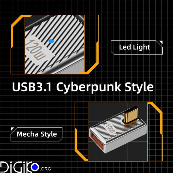 تبدیل OTG TYPEC مینی تک 120 وات سرچوپوقی