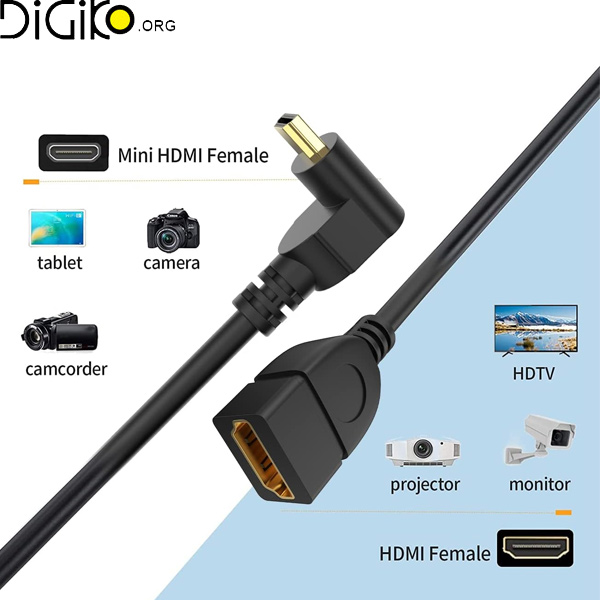 تبدیل HDMI ماده به مینی HDMI سر چوپوقی