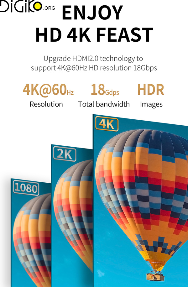 کابل HDMI V2.0 4K مینی تک 5 متری مدل M-T304