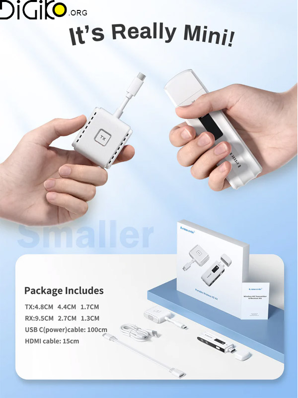 انتقال بی سیم HDMI با پورت تایپ سی p300