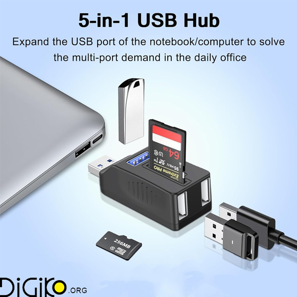 رم ریدر و هاب USB بدون کابل مینی تک