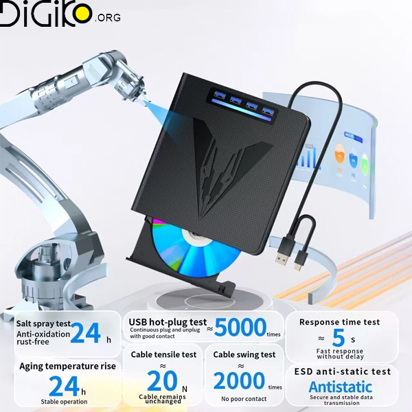 دی وی دی رایتر اکسترنال مینی تک با پورت USB و SD