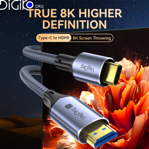 کابل TYPE-C به HDMI 8K وگیگ V-Z104