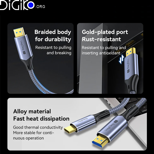 کابل TYPE-C به HDMI 8K وگیگ V-Z104