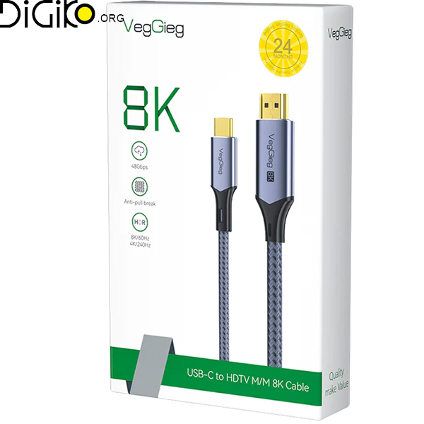 کابل TYPE-C به HDMI 8K وگیگ V-Z104
