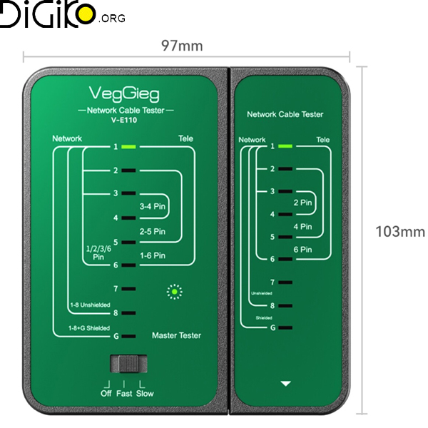 تستر شبکه با POE وگیگ مدل V-E110