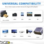 تبدیل Micro HDMI به HDMI 8K ماده مینی تک