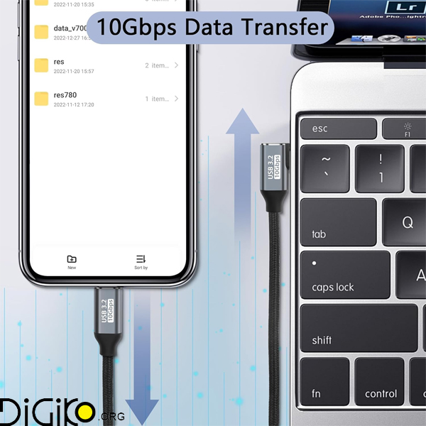 کابل دوسر TYPEC USB 3.2 مینی تک 3 متری