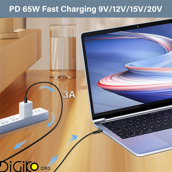 کابل تایپ سی به DC مینی تک 1.5 متری