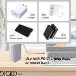 کابل تایپ سی به DC مینی تک 1.5 متری