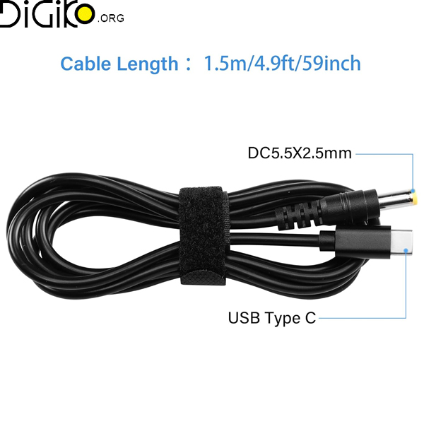 کابل تایپ سی به DC مینی تک 1.5 متری