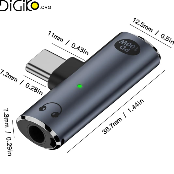 تبدیل تایپ سی به AUX و PD100W مینی تک