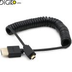 کابل HDMI 4K به Micro HDMI فنری مینی تک 1.2 متری