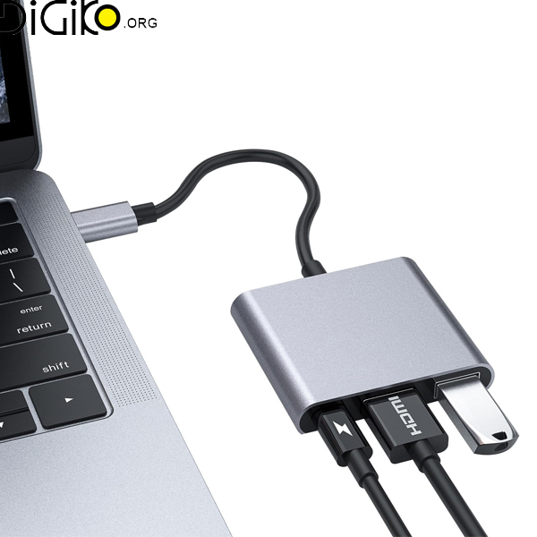 تبدیل تایپ سی به HDMI/USB/PD مینی تک