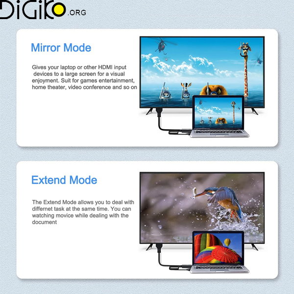 کابل HDMI به DP مینی تک 1.8 متری