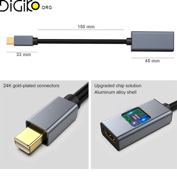تبدیل MDP به HDMI 4K 60Hz مینی تک