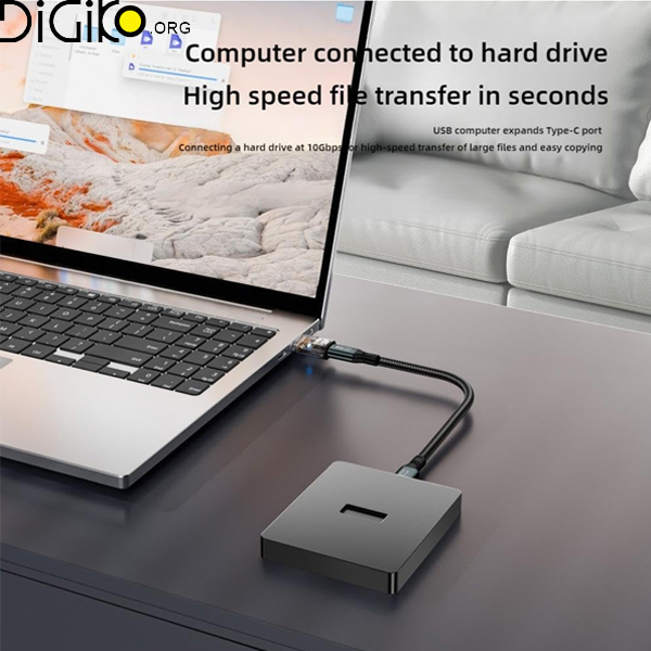 تبدیل تایپ سی ماده به USB3.0 نر 120وات مینی تک